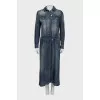 Blue denim dress with buttons