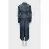 Blue denim dress with buttons