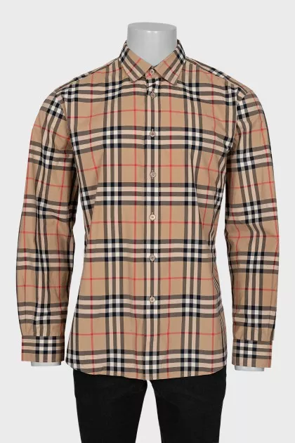 Men's shirt with a signature print