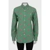 Green printed shirt