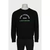 Men's black sweatshirt with logo