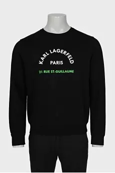 Men's black sweatshirt with logo