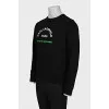 Men's black sweatshirt with logo