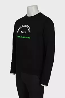 Men's black sweatshirt with logo