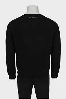 Men's black sweatshirt with logo