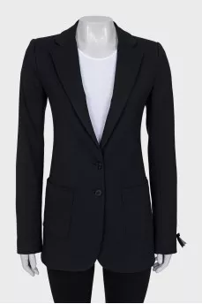 Black single-breasted jacket