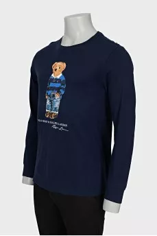 Men's long sleeve shirt with a signature print