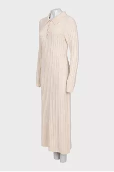 Long sleeve cashmere dress