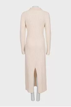 Long sleeve cashmere dress