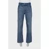 Men's straight-leg button-down jeans