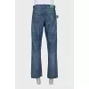 Men's straight-leg button-down jeans