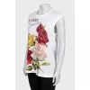 Loose-fitting top with floral print