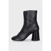 Wide toe ankle boots