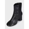 Wide toe ankle boots