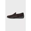 Men's brown suede loafers