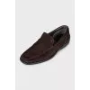 Men's brown suede loafers