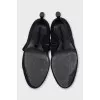 Insulated suede boots with heels