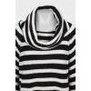 Oversized black and white striped sweater