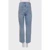 Straight jeans decorated with crystals
