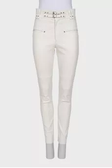 Skinny leather trousers