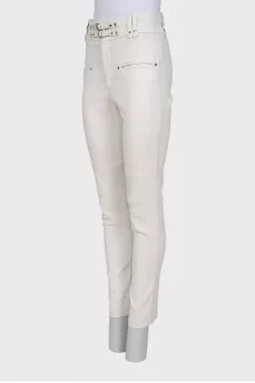 Skinny leather trousers