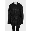 Demi-season parka with patch pockets