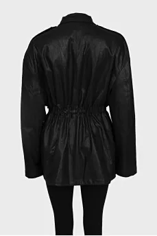 Demi-season parka with patch pockets