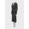 Black bodycon dress with rhinestones