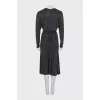 Black bodycon dress with rhinestones