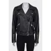 Black faux leather jacket