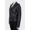 Black faux leather jacket