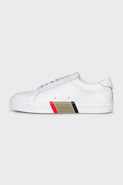 Men's white leather sneakers