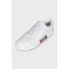 Men's white leather sneakers