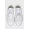 Men's white leather sneakers