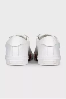 Men's white leather sneakers