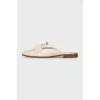 Leather flat mules