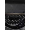 Leather bag with branded logo on the clasp