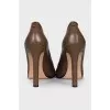 Brown round toe shoes