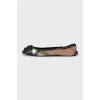 Textile ballet flats decorated with straps