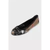 Textile ballet flats decorated with straps