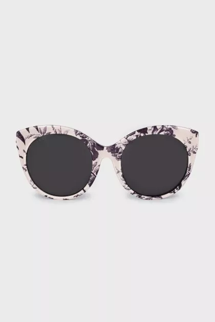 White floral print sunglasses