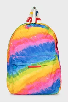 Multicolored textile backpack