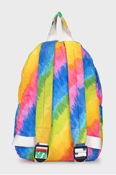 Multicolored textile backpack
