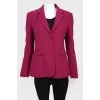 Fitted jacket with tag pockets
