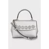 Silver crossbody with crystals
