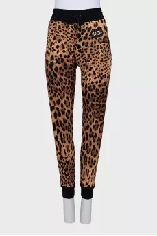 Leopard print three-piece suit