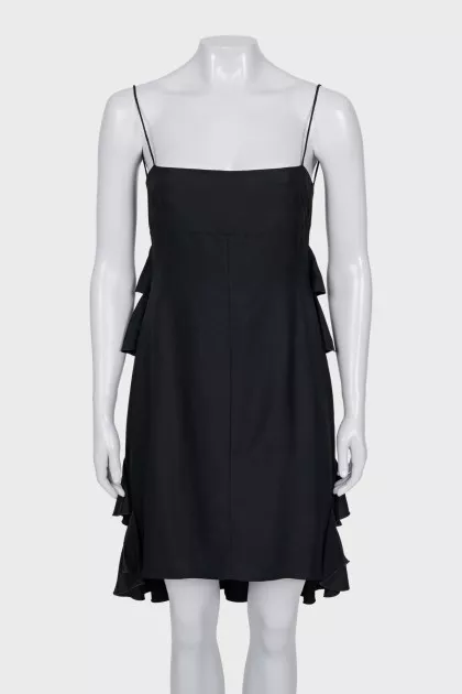 Ruffled dress with thin straps