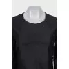 Straight dress with a round neckline