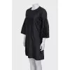 Straight dress with a round neckline