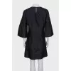 Straight dress with a round neckline